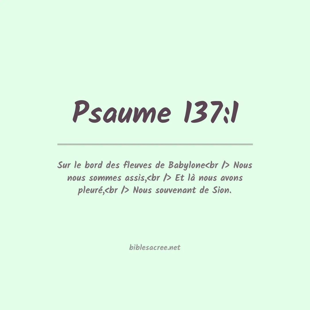 Psaume - 137:1
