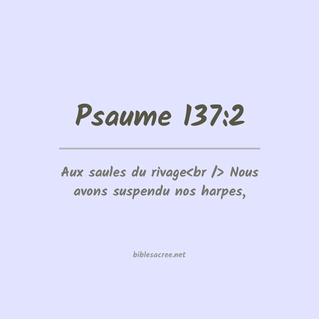 Psaume - 137:2