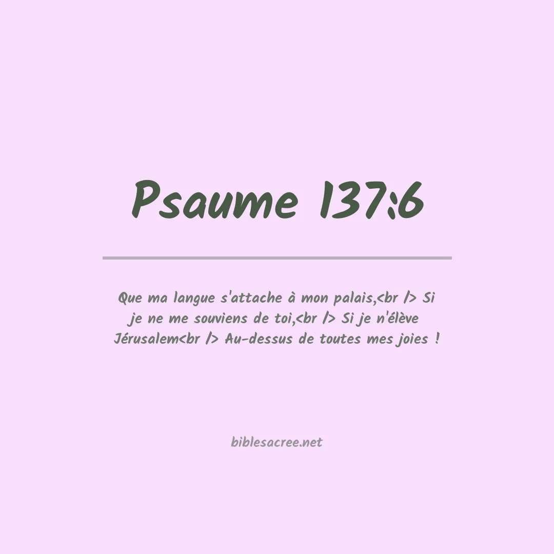 Psaume - 137:6