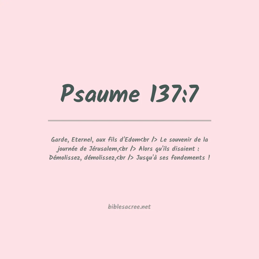 Psaume - 137:7