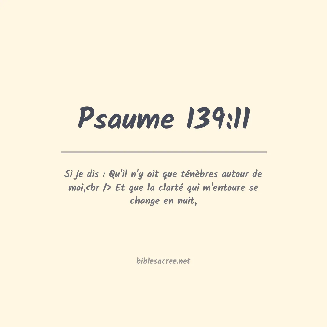 Psaume - 139:11