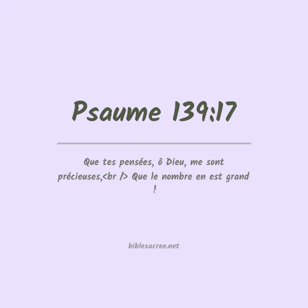 Psaume - 139:17