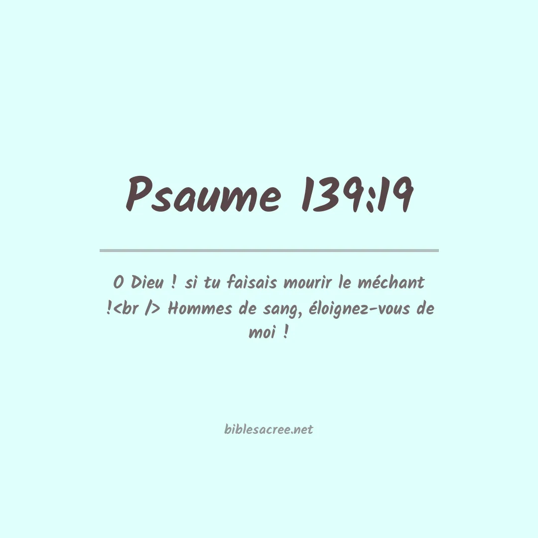 Psaume - 139:19