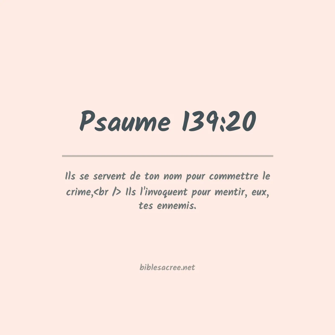 Psaume - 139:20