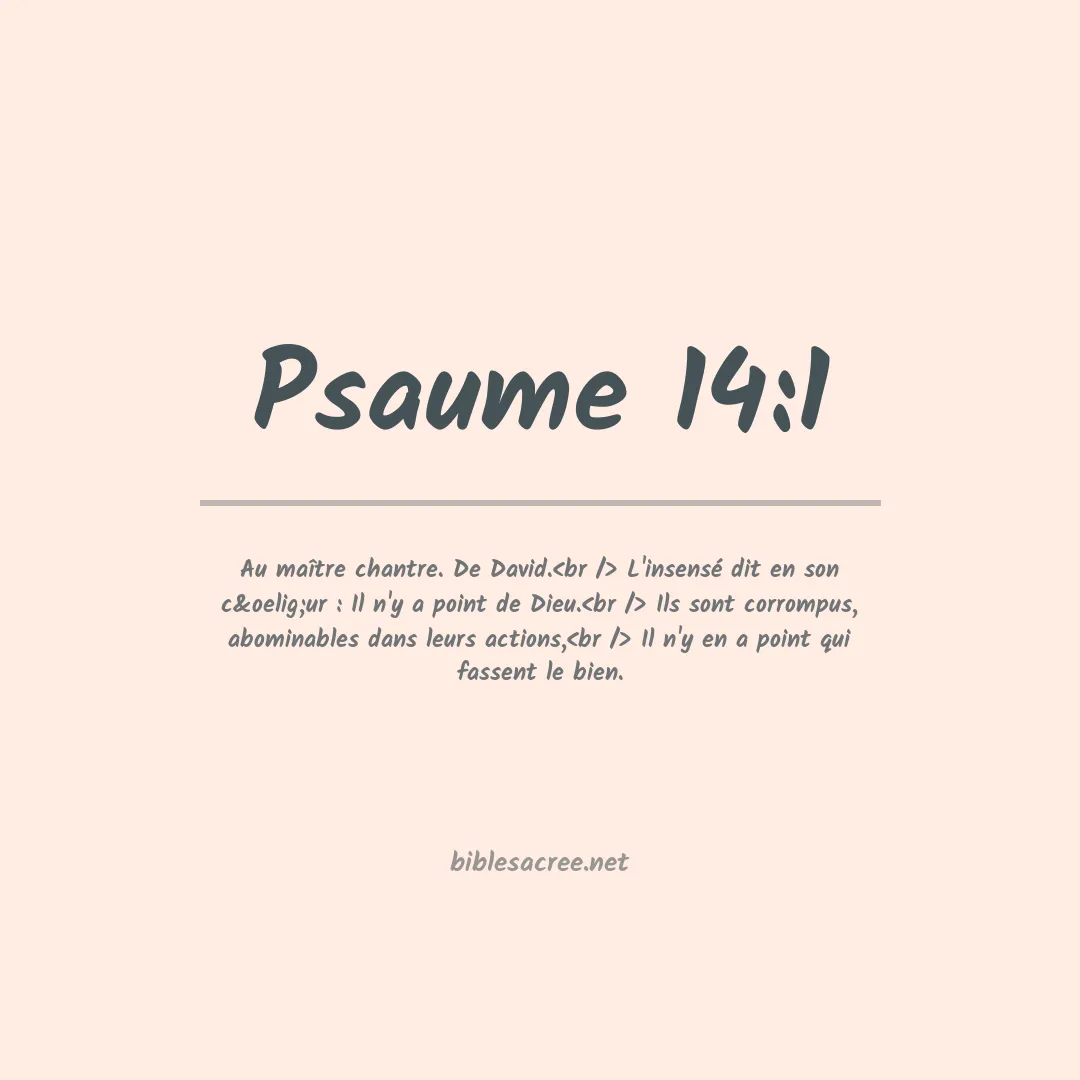 Psaume - 14:1