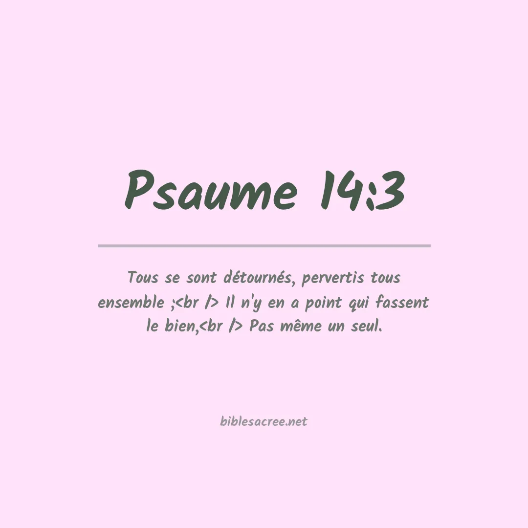 Psaume - 14:3