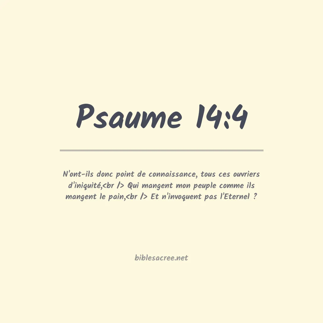 Psaume - 14:4