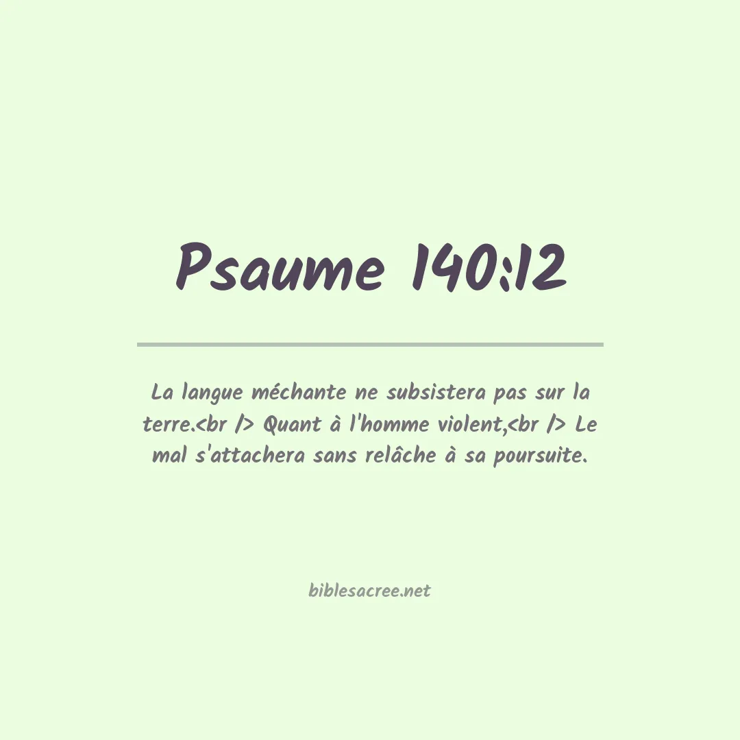 Psaume - 140:12