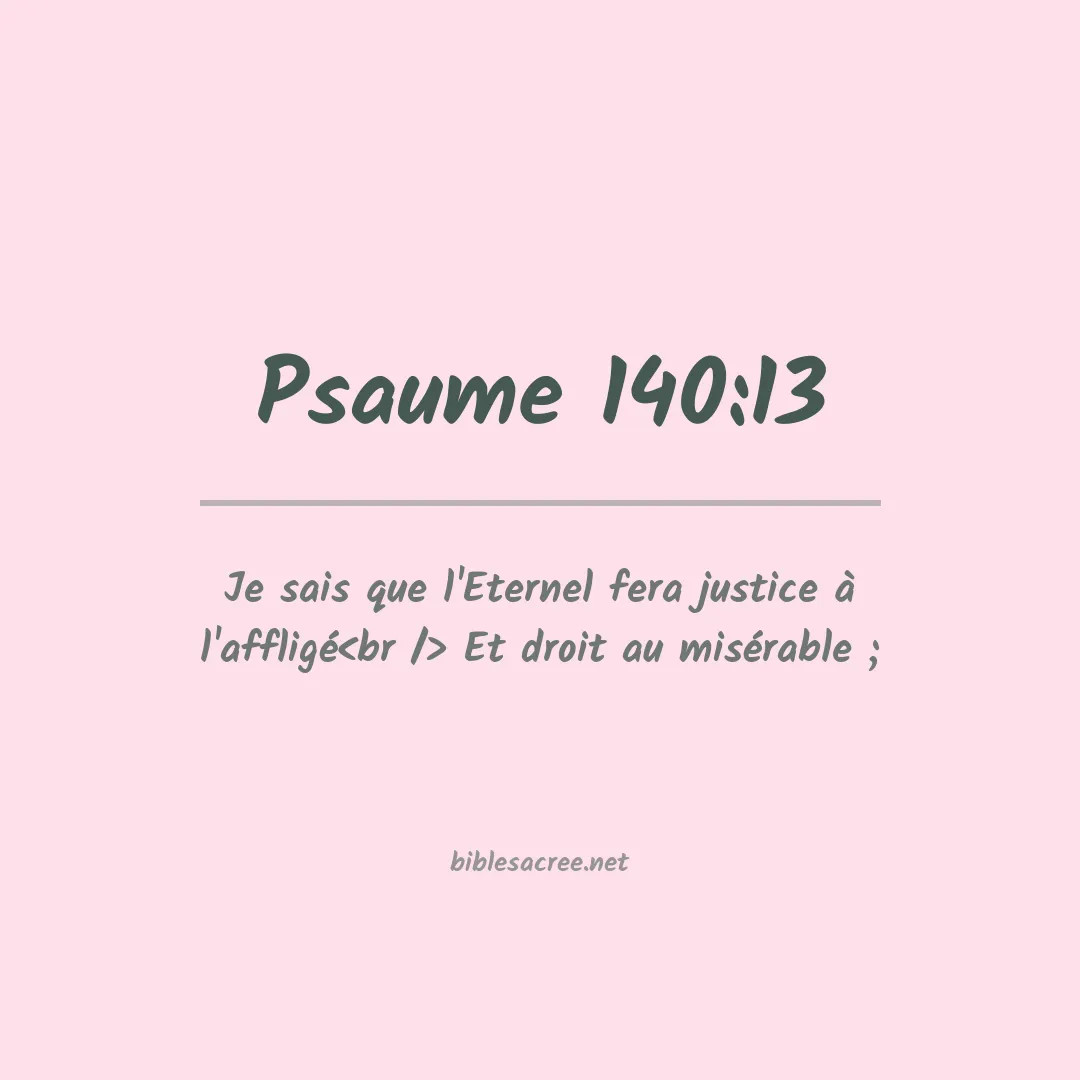 Psaume - 140:13
