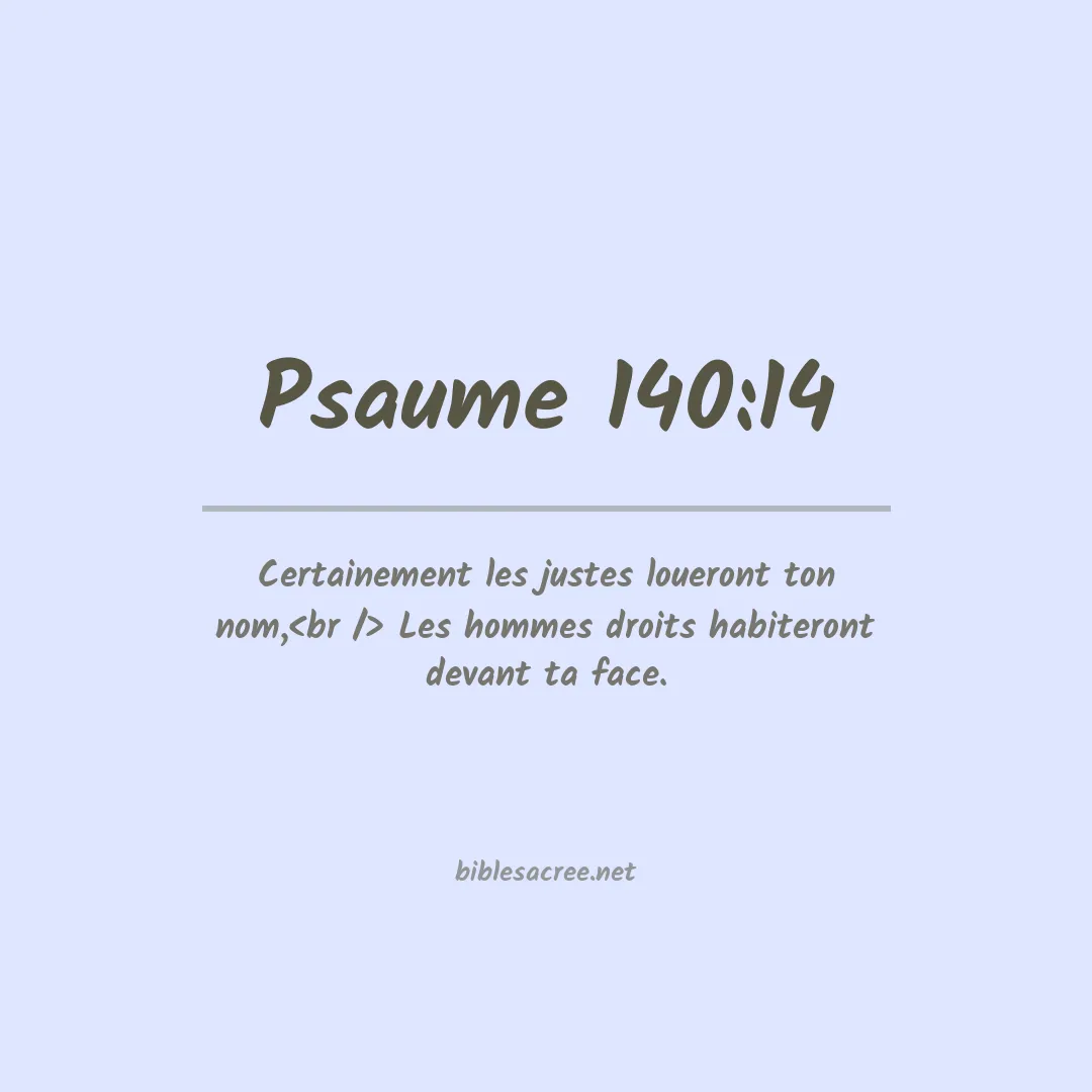 Psaume - 140:14