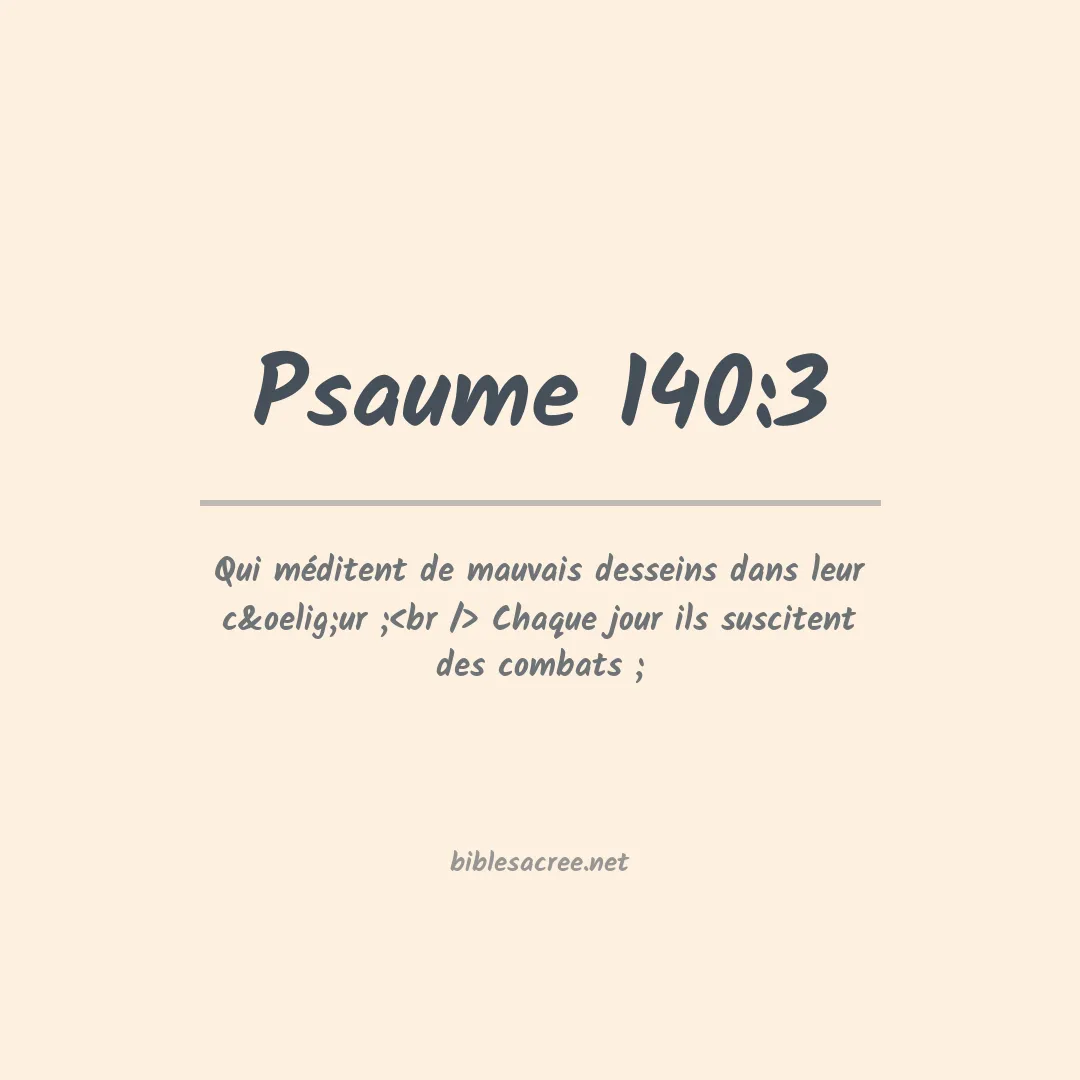 Psaume - 140:3