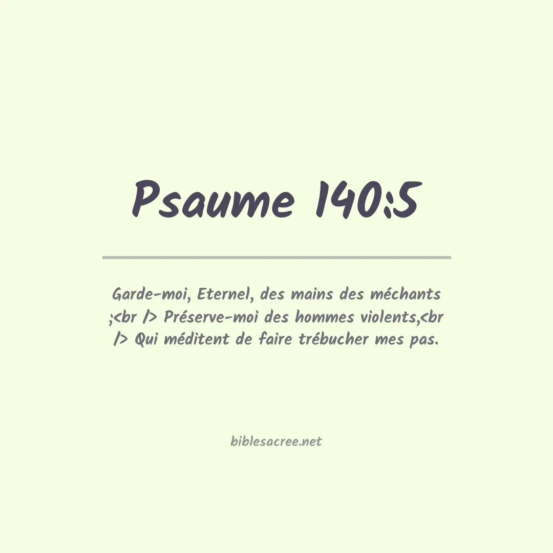 Psaume - 140:5