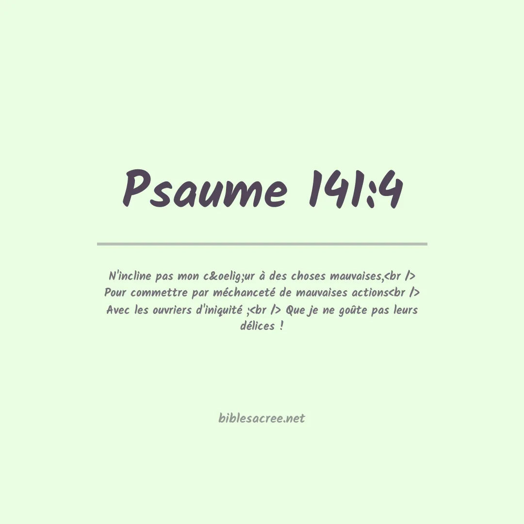 Psaume - 141:4