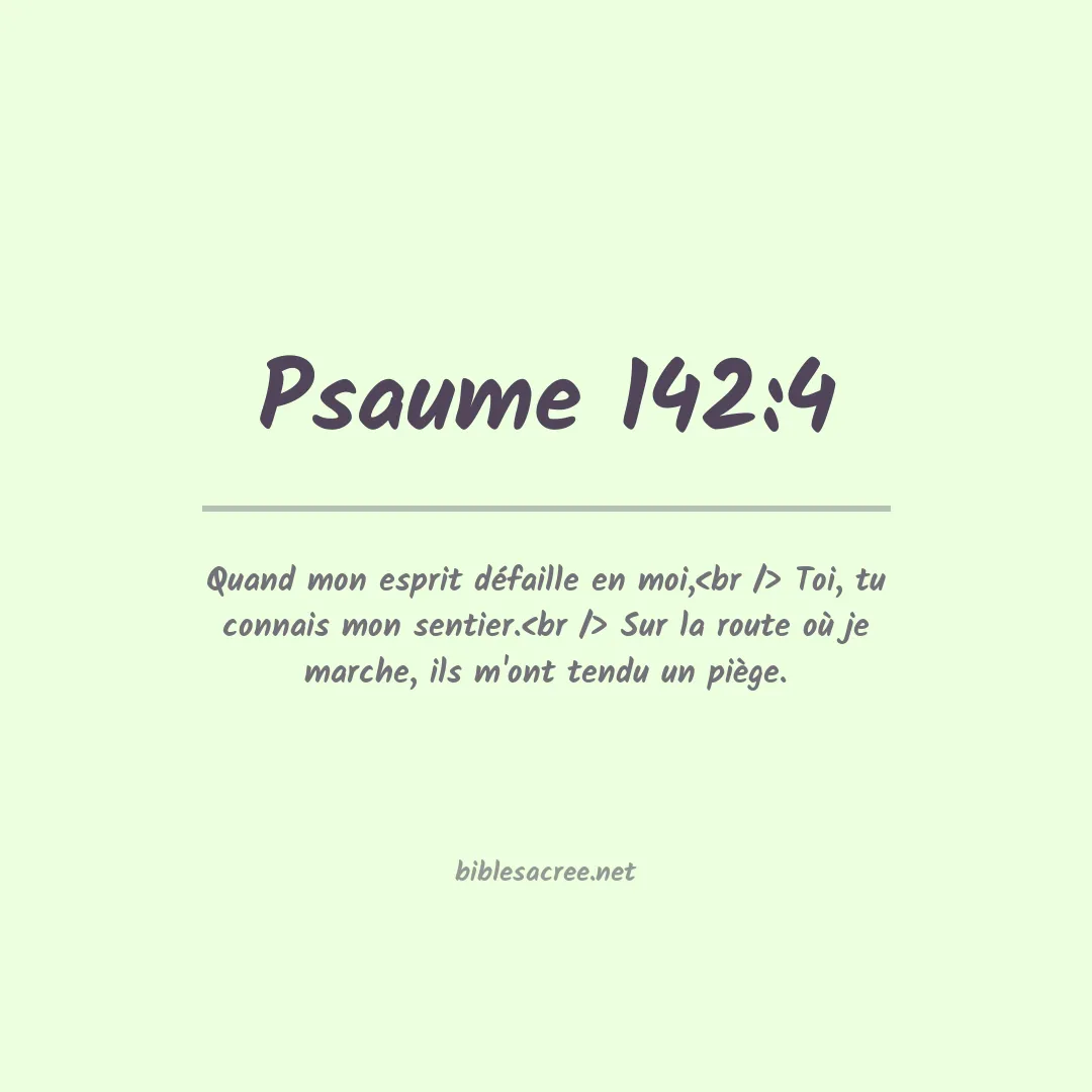 Psaume - 142:4