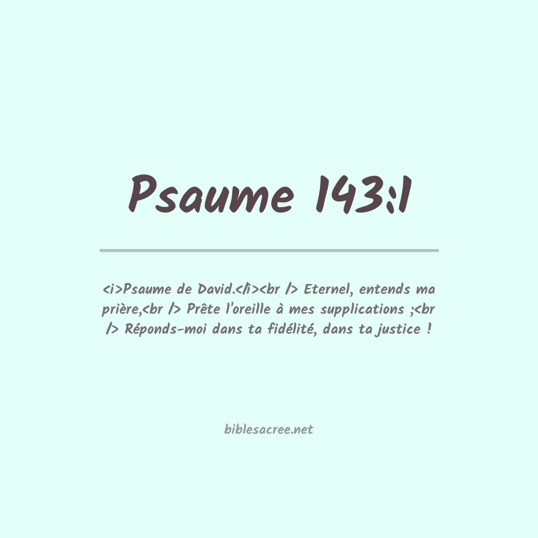 Psaume - 143:1