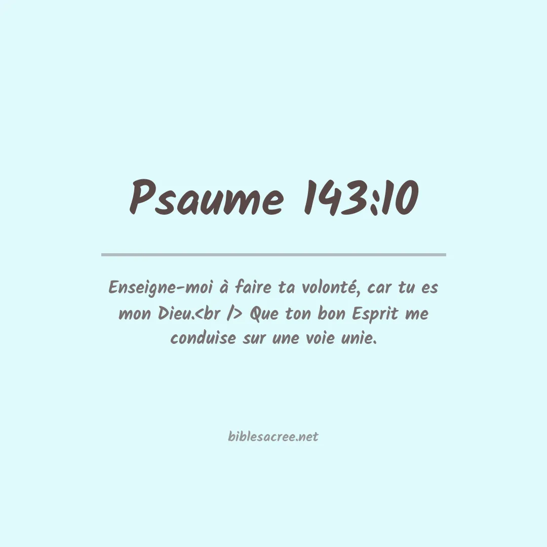 Psaume - 143:10