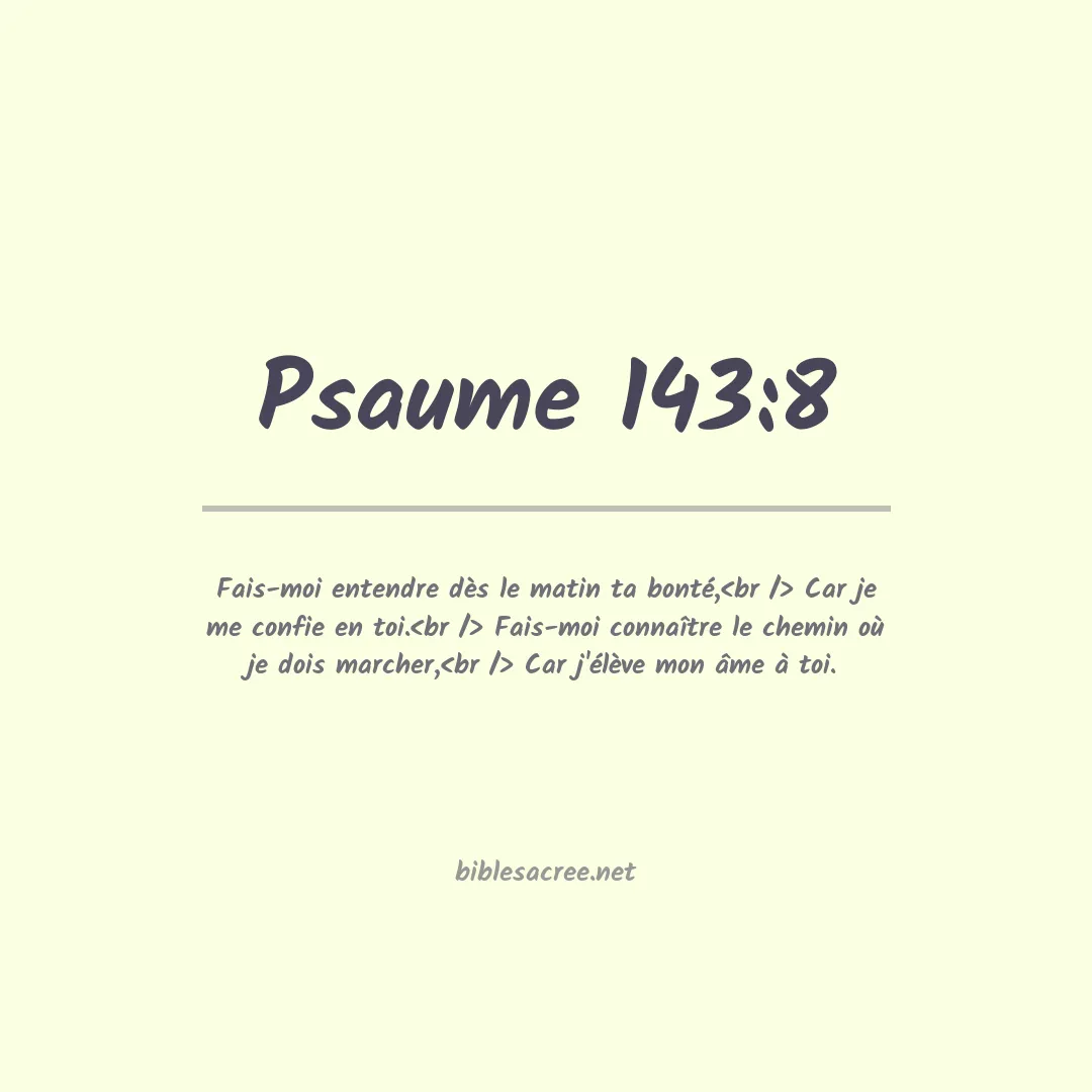 Psaume - 143:8