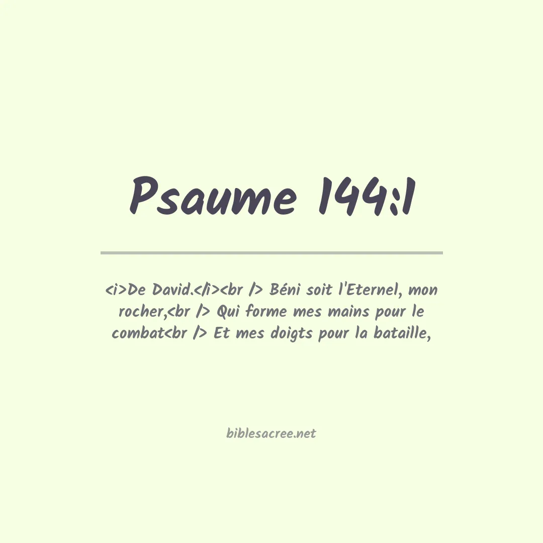 Psaume - 144:1