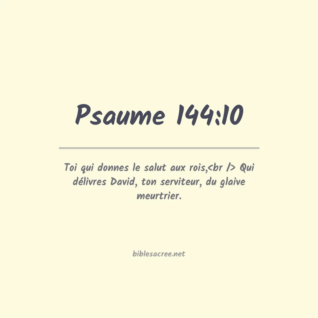 Psaume - 144:10