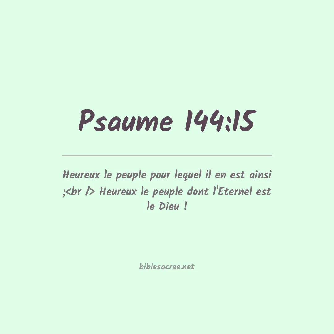 Psaume - 144:15