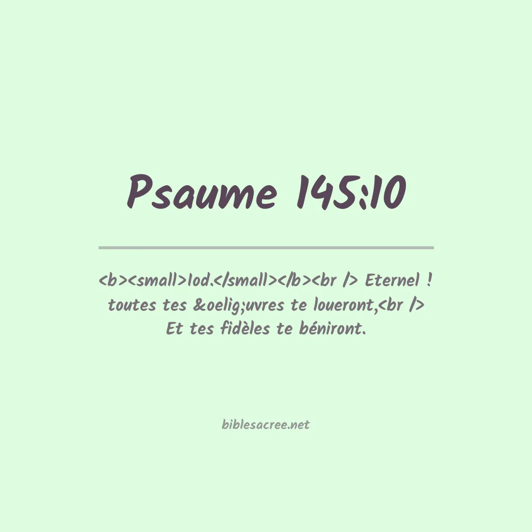 Psaume - 145:10