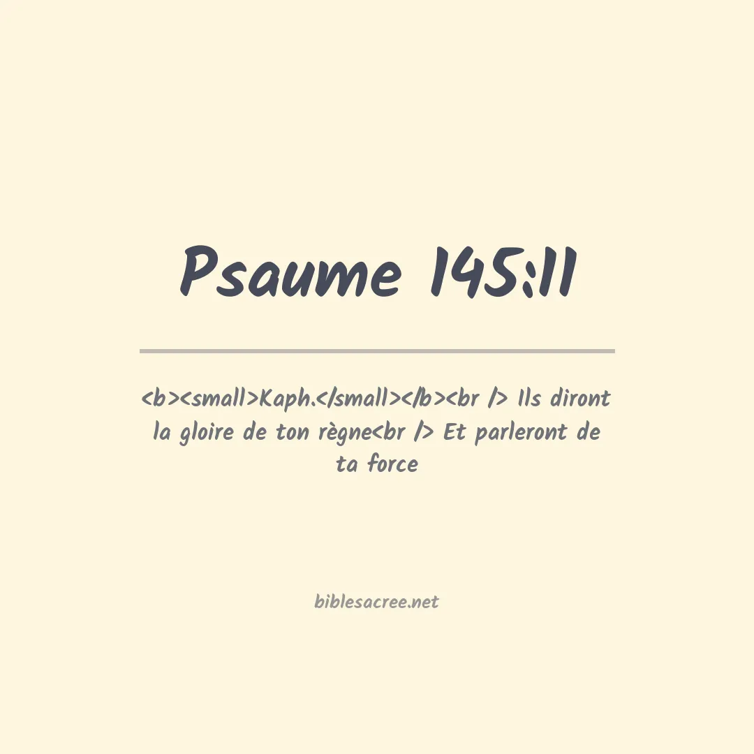 Psaume - 145:11