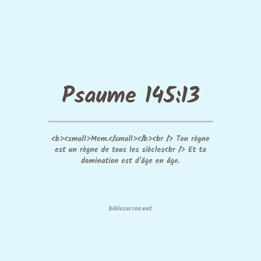 Psaume - 145:13