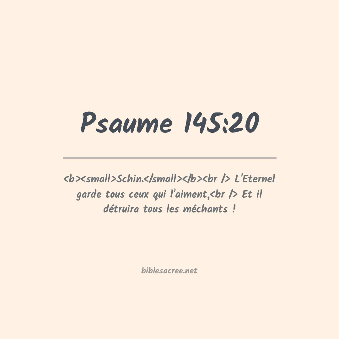 Psaume - 145:20