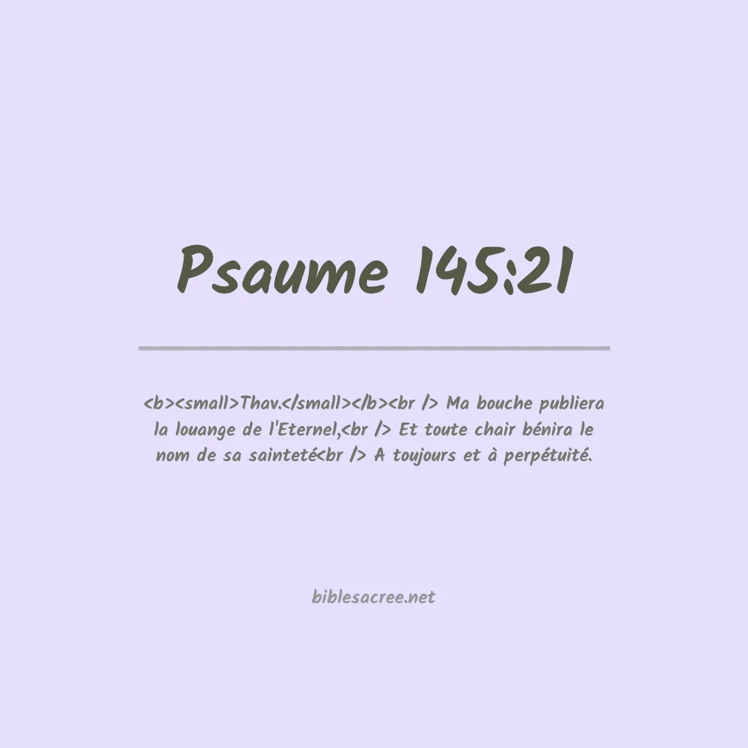 Psaume - 145:21