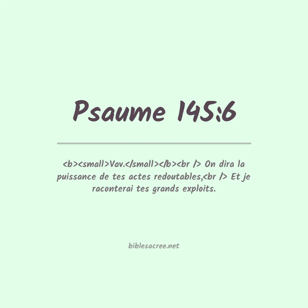 Psaume - 145:6
