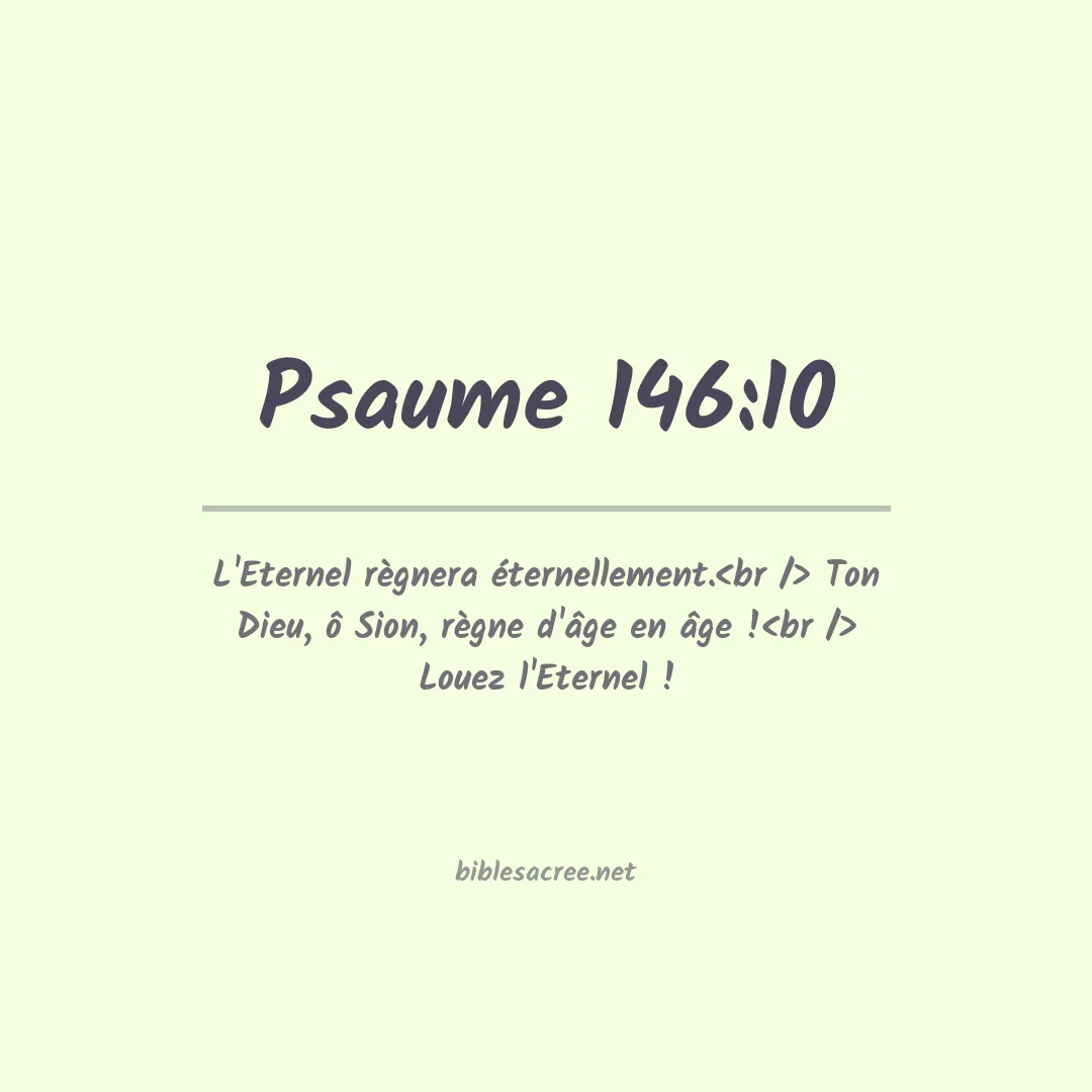 Psaume - 146:10
