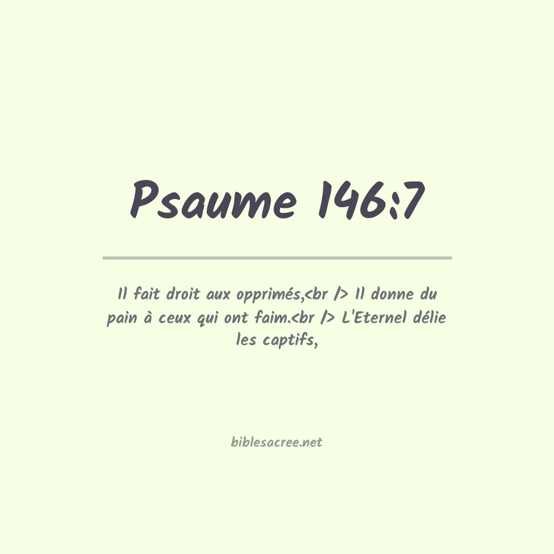 Psaume - 146:7