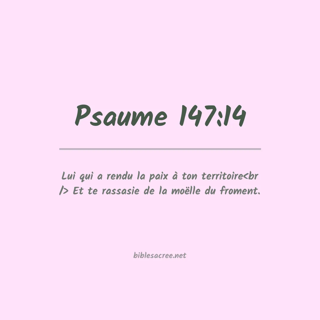 Psaume - 147:14