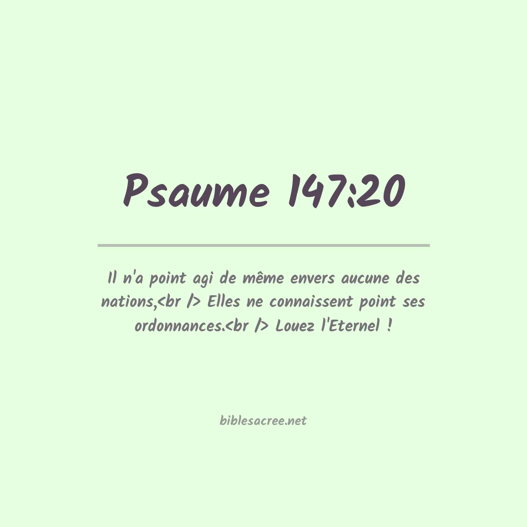Psaume - 147:20