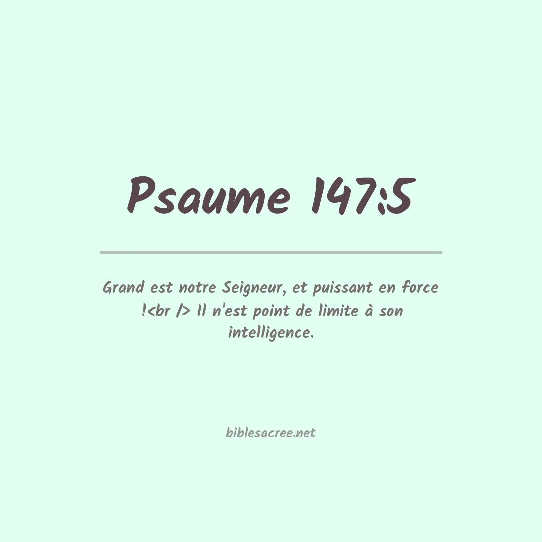 Psaume - 147:5