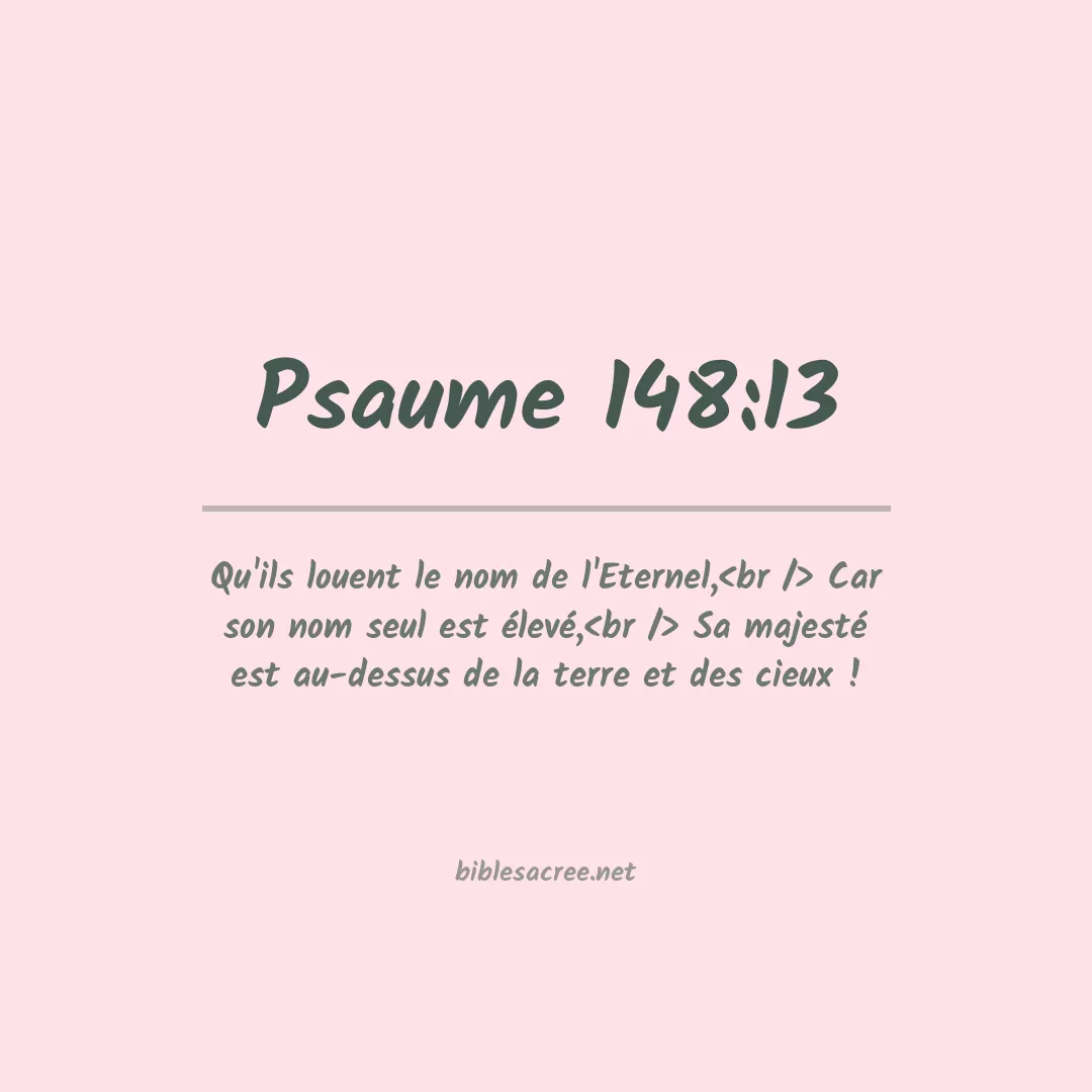 Psaume - 148:13