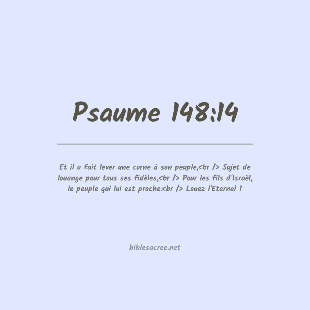 Psaume - 148:14