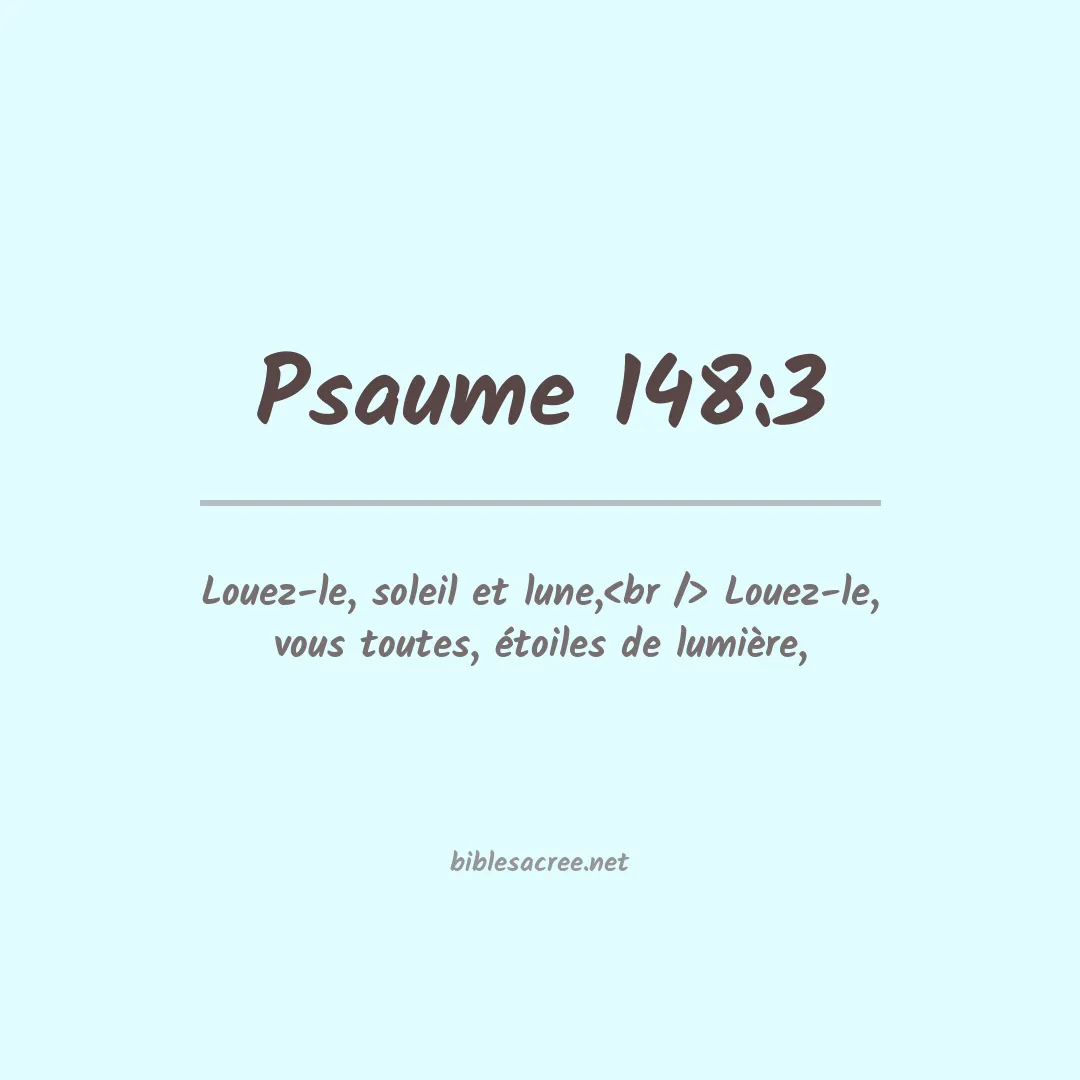 Psaume - 148:3