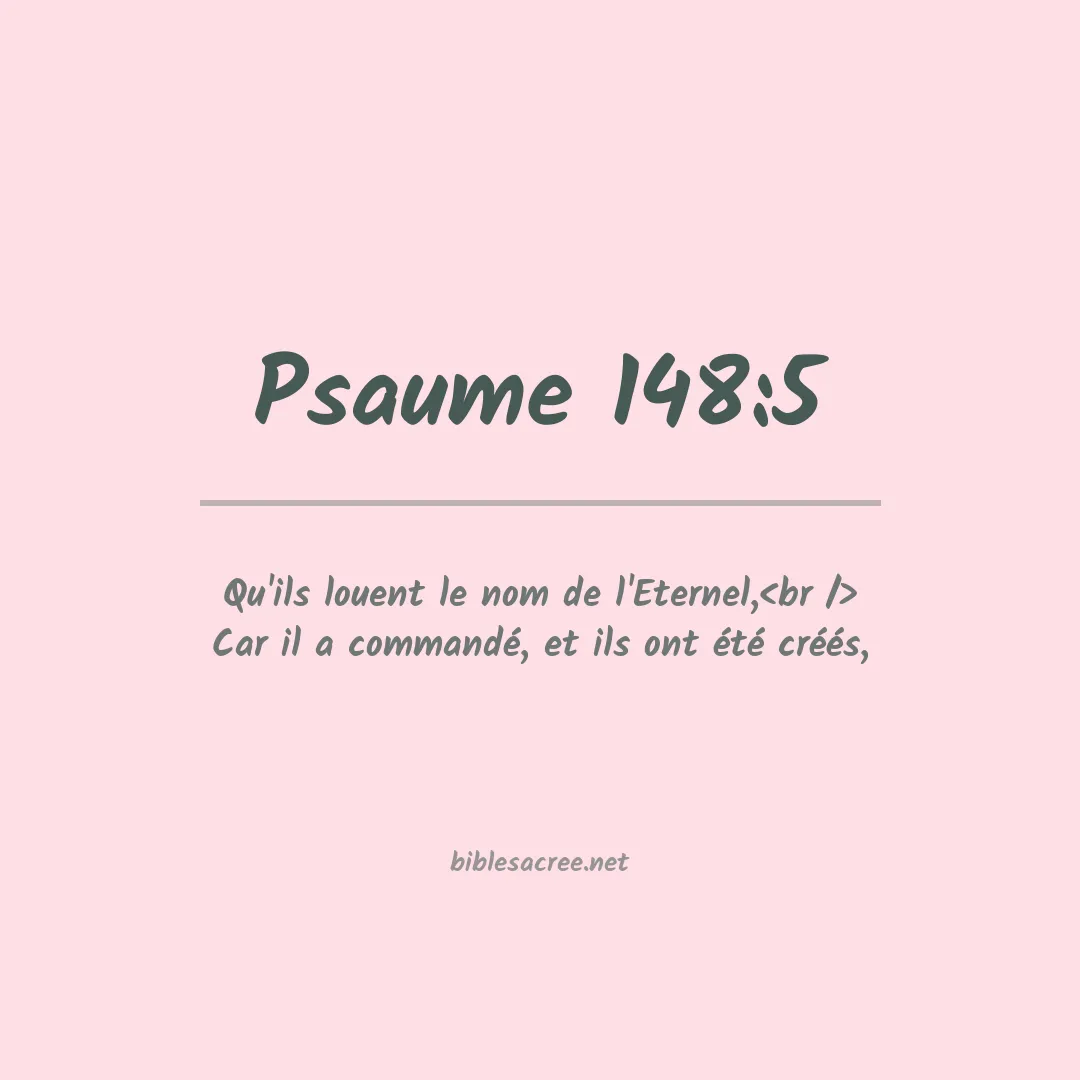 Psaume - 148:5