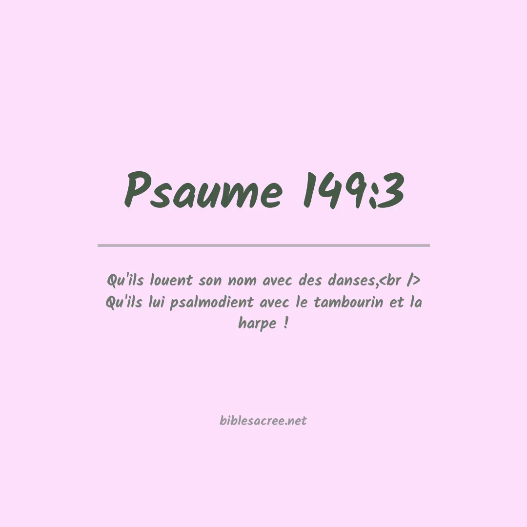 Psaume - 149:3
