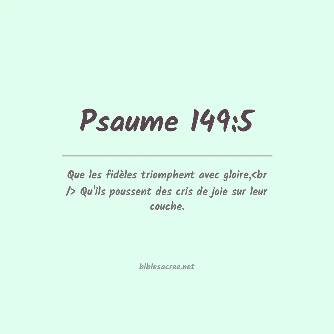 Psaume - 149:5