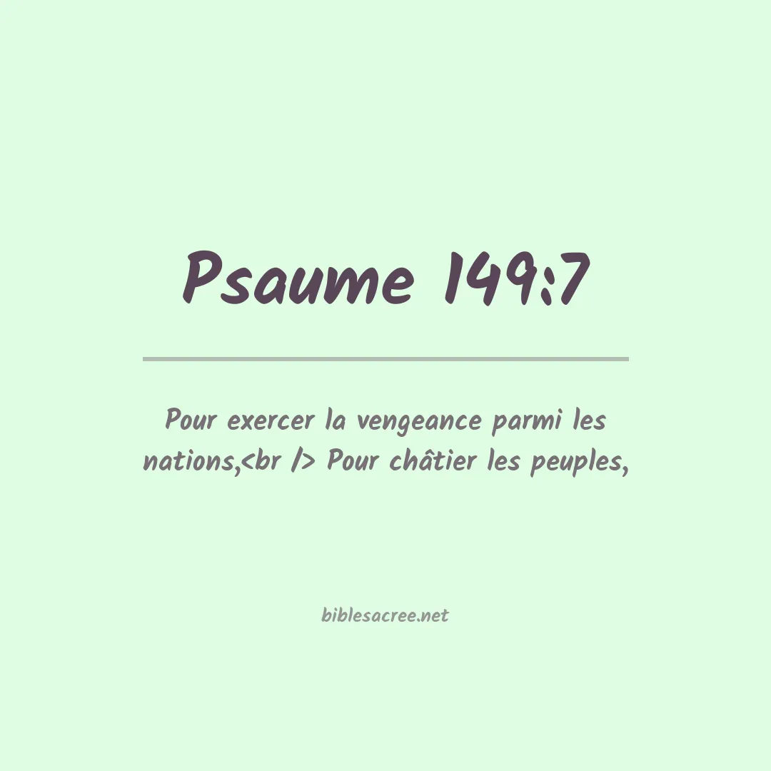 Psaume - 149:7