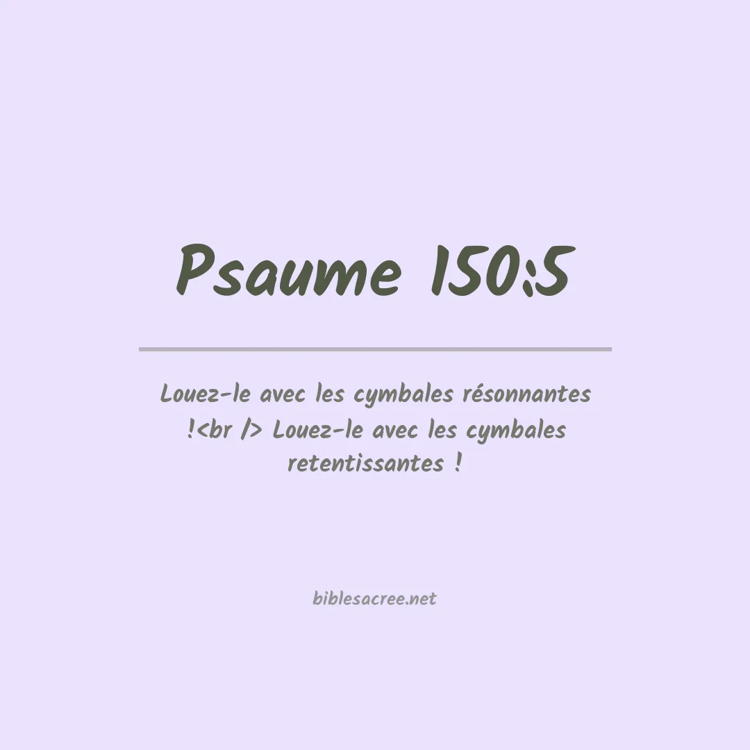 Psaume - 150:5