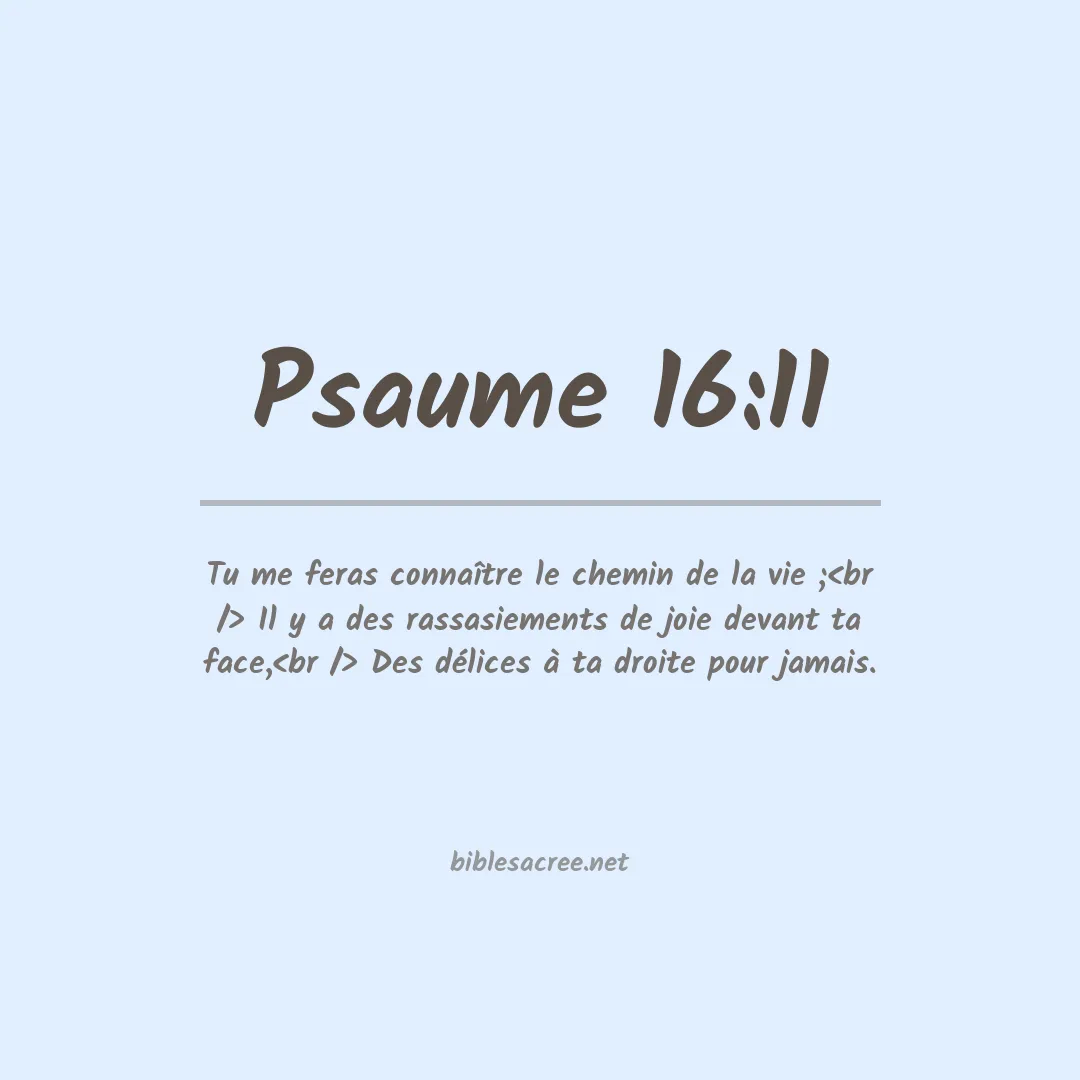 Psaume - 16:11