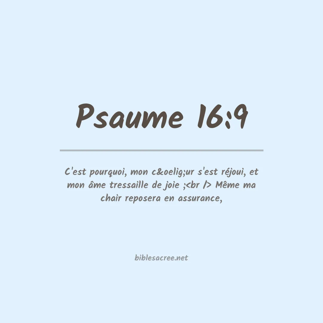Psaume - 16:9