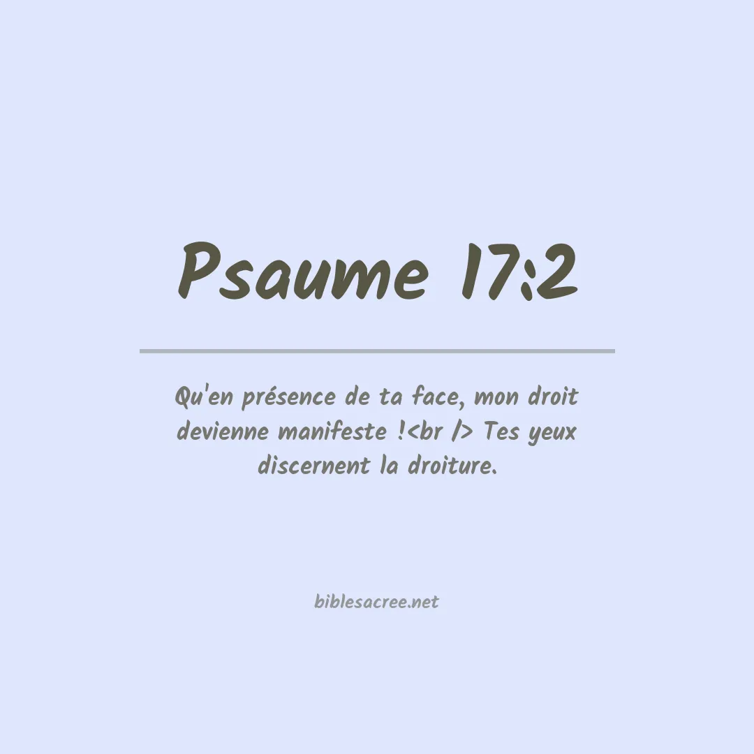 Psaume - 17:2