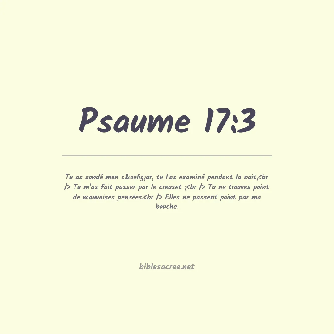 Psaume - 17:3