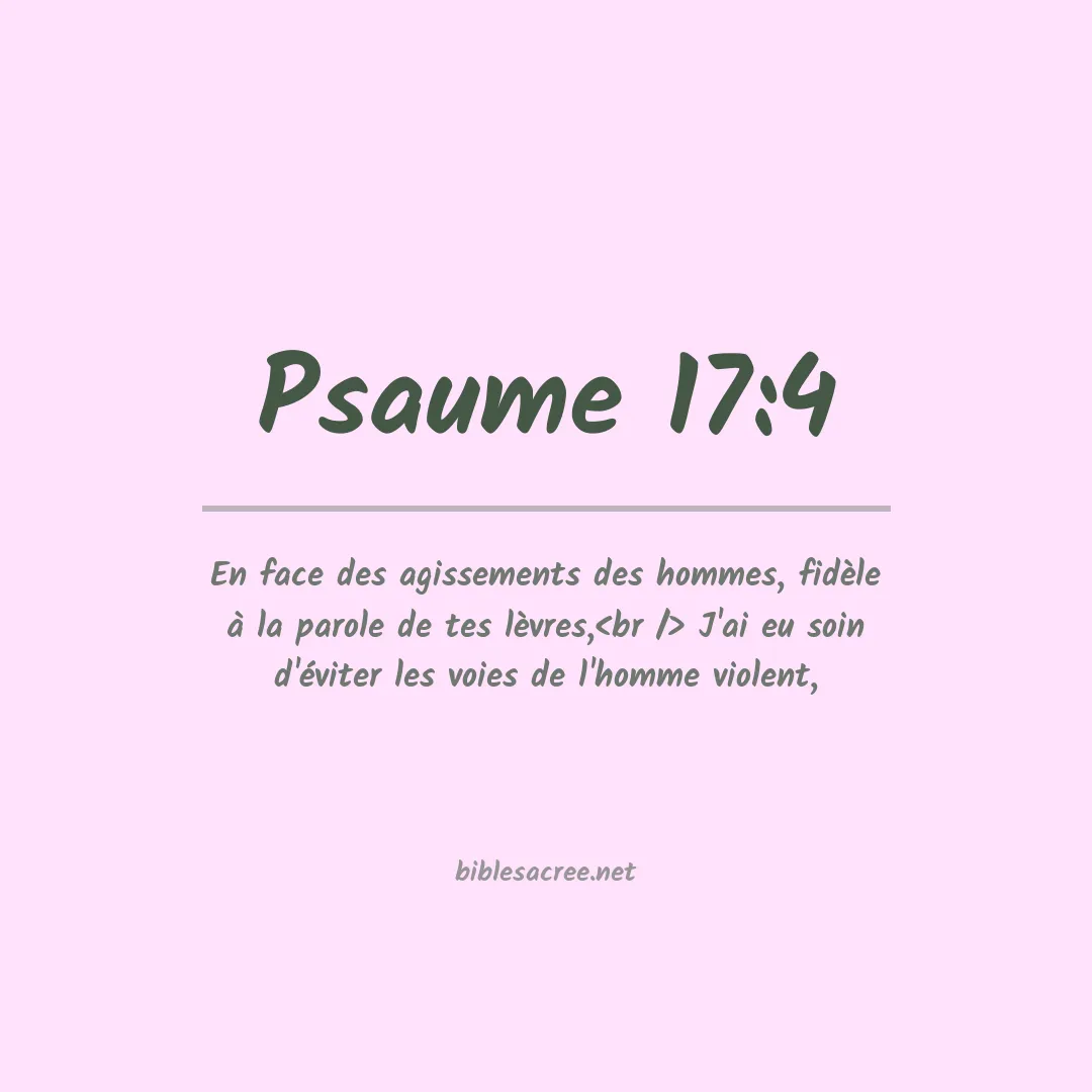 Psaume - 17:4