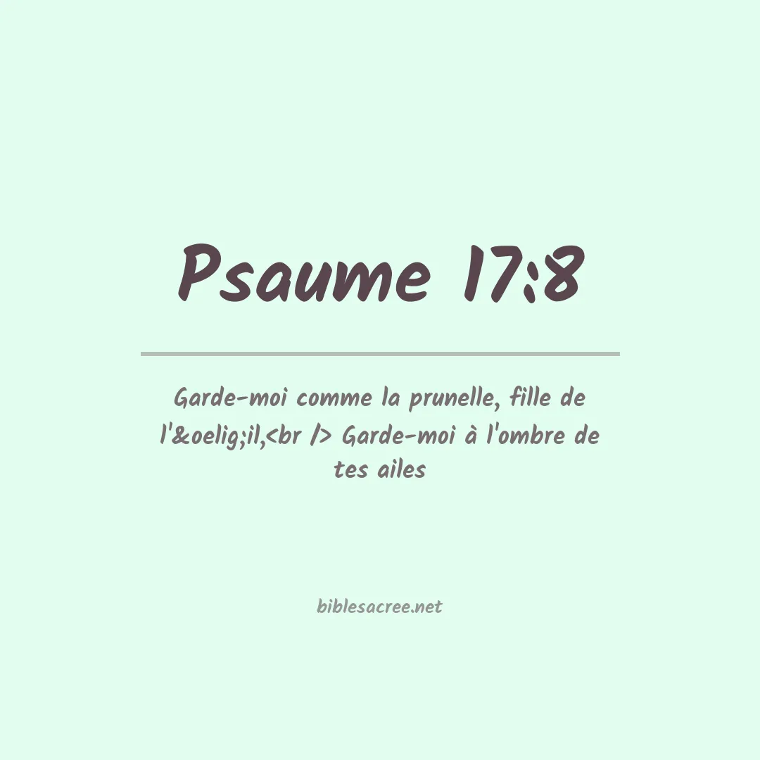 Psaume - 17:8