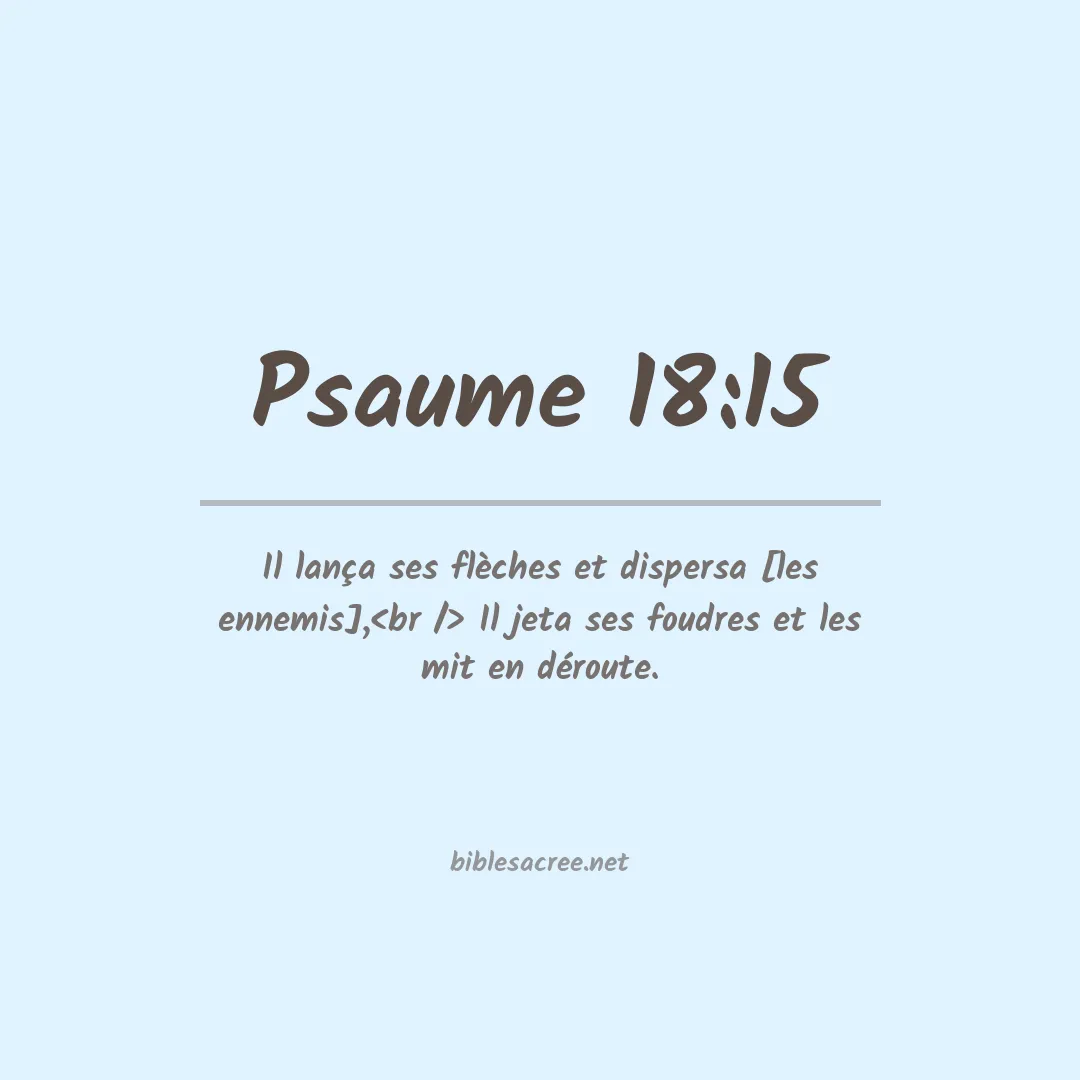 Psaume - 18:15